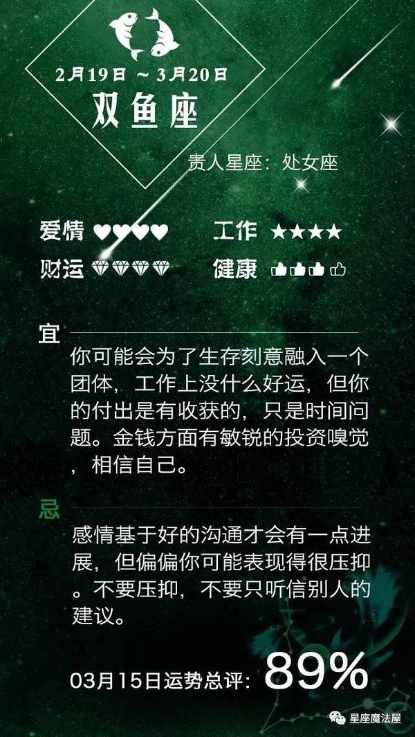 03.15星座运势 | 太阳合凯龙星，适合倾诉疗伤，天蝎注意有情敌~