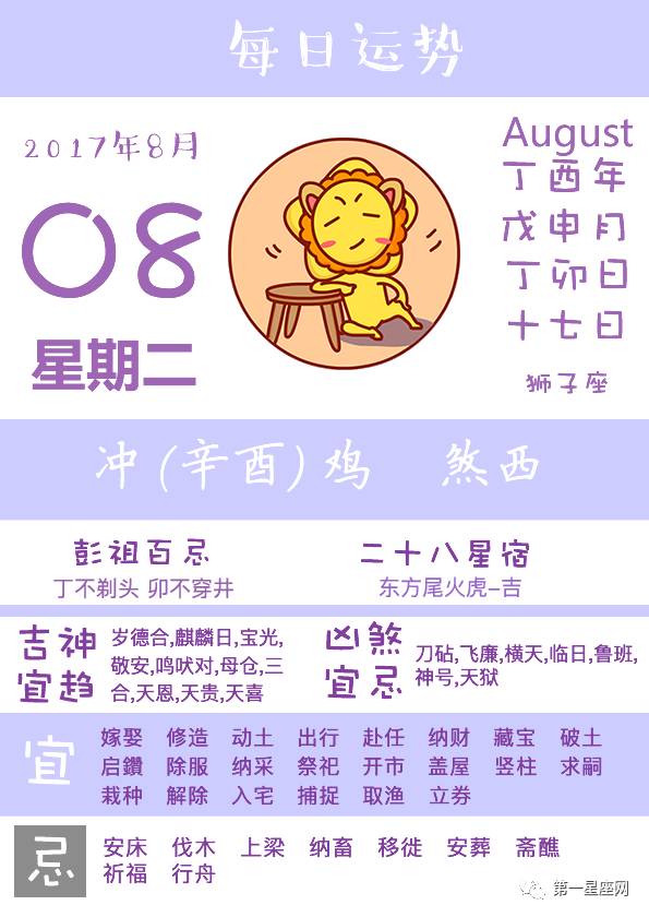 日运 | 8.08  巨蟹座注意肠胃健康  金牛座感情行动力强