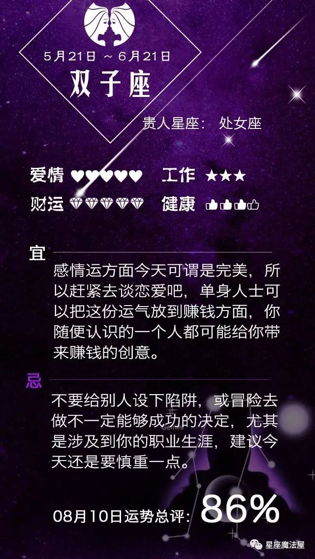 08.10星座运势 | 金星六合水星，双子座感情运超好的！